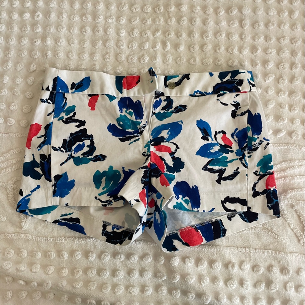 J. Crew Floral Stretch Chino Shorts